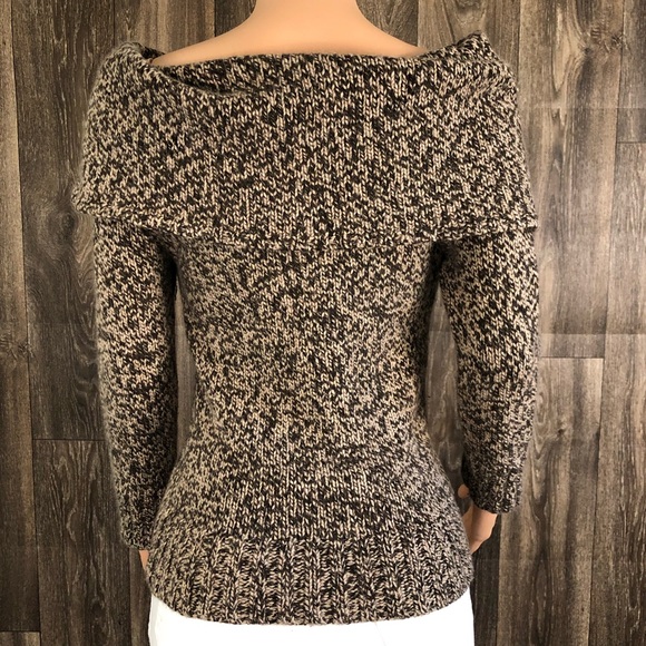 Express Off The Shoulder Wool Cashmere Blend Sweater - Picture 4 of 6